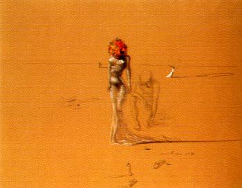 Salvador Dali : Female Figure with Head of Flowers